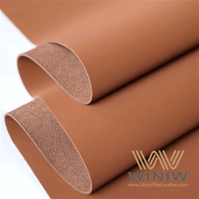 Couro sintético PU de microfibra resistente a rugas para calçados